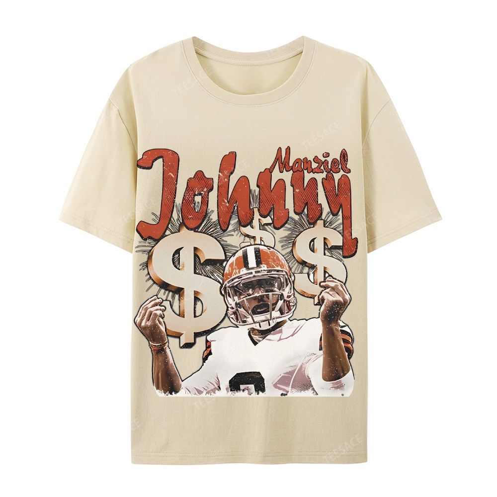 Vintage Style Unisex-Adult Cotton T-Shirt Graphic MONEY MANZIEL  TEE