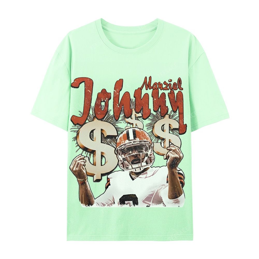 Vintage Style Unisex-Adult Cotton T-Shirt Graphic MONEY MANZIEL  TEE