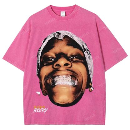 Unisex-Adult Ultra Cotton Washed T-Shirt Graphic  ASAP ROCKY TEE