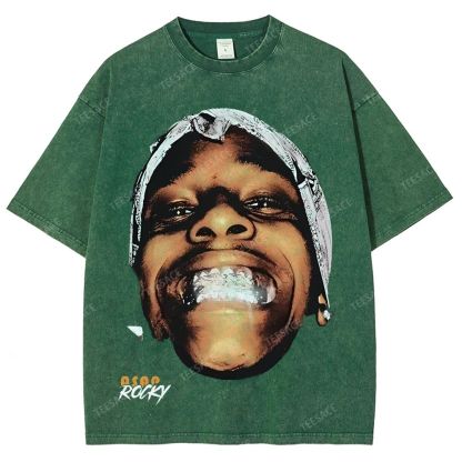 Unisex-Adult Ultra Cotton Washed T-Shirt Graphic  ASAP ROCKY TEE