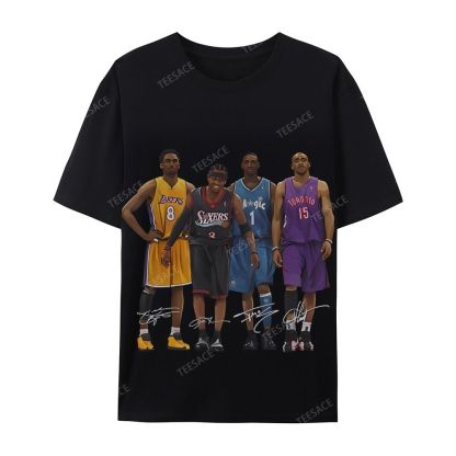 Casual Short Sleeve T-Shirt Kobe and Iverson and T Mac and Carter
