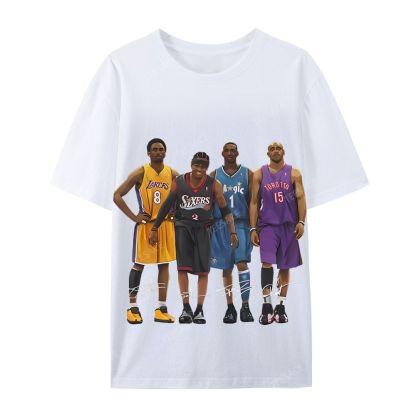 Casual Short Sleeve T-Shirt Kobe and Iverson and T Mac and Carter