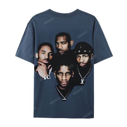 Casual Short Sleeve T-Shirt Kobe and Iverson and T Mac and Carter