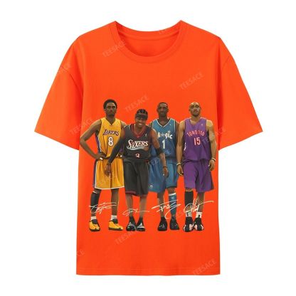 Casual Short Sleeve T-Shirt Kobe and Iverson and T Mac and Carter