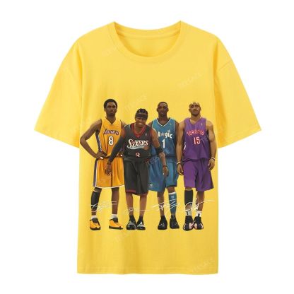Casual Short Sleeve T-Shirt Kobe and Iverson and T Mac and Carter