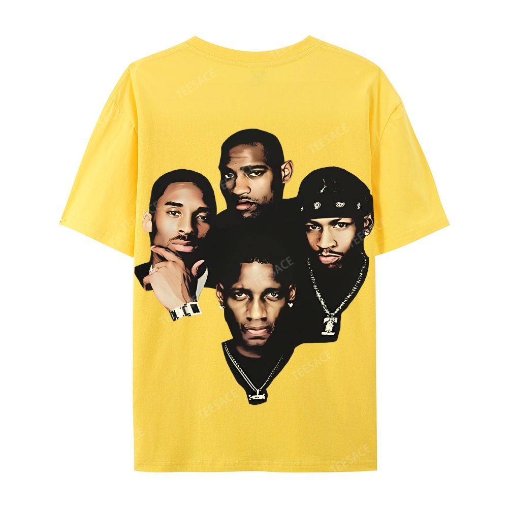 Casual Short Sleeve T-Shirt Kobe and Iverson and T Mac and Carter