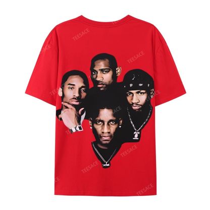 Casual Short Sleeve T-Shirt Kobe and Iverson and T Mac and Carter