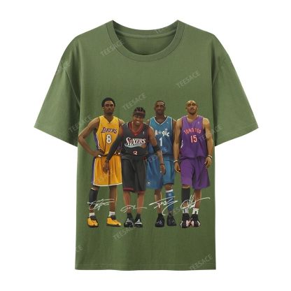 Casual Short Sleeve T-Shirt Kobe and Iverson and T Mac and Carter