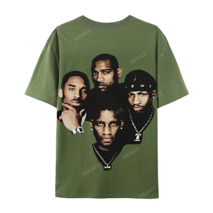Casual Short Sleeve T-Shirt Kobe and Iverson and T Mac and Carter