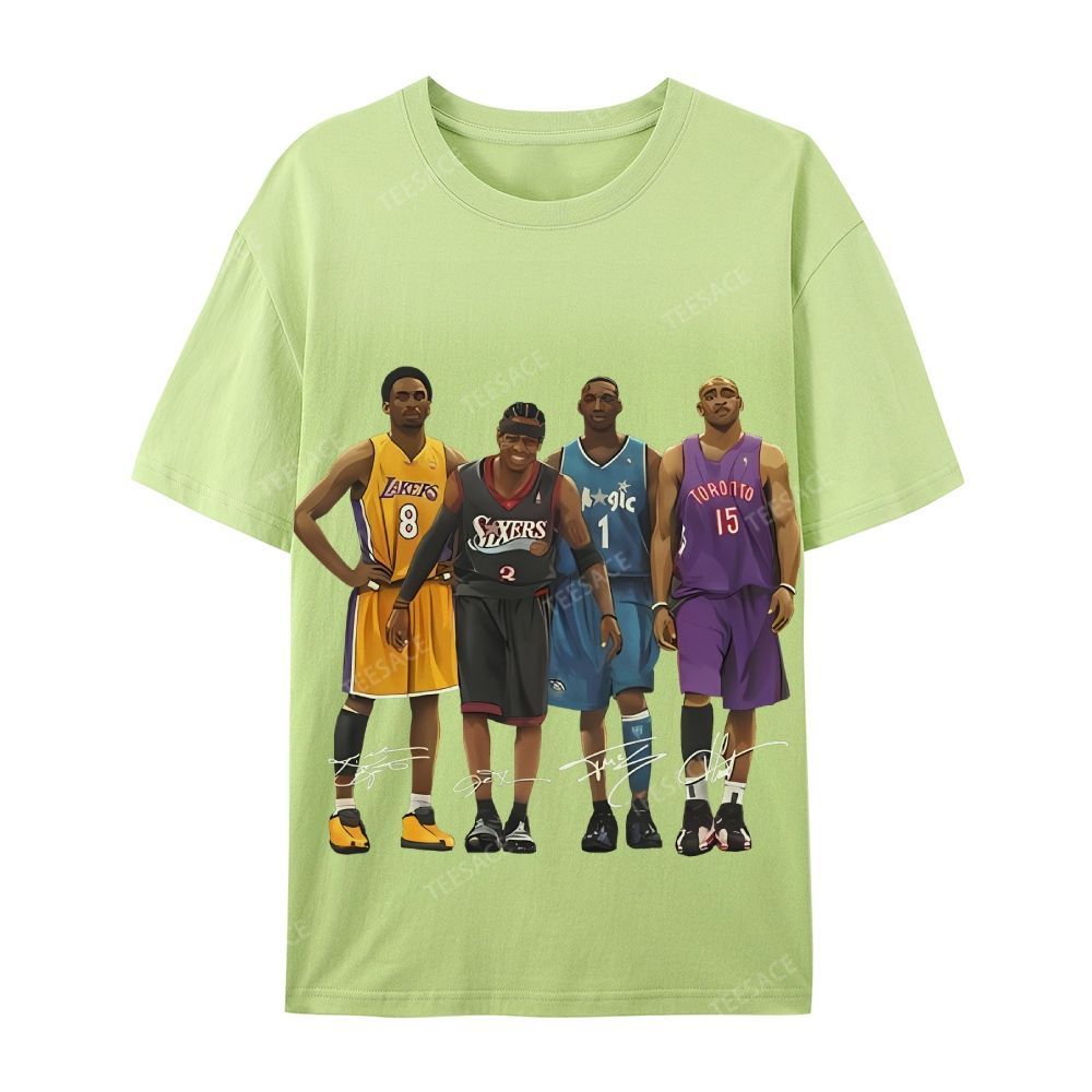 Casual Short Sleeve T-Shirt Kobe and Iverson and T Mac and Carter