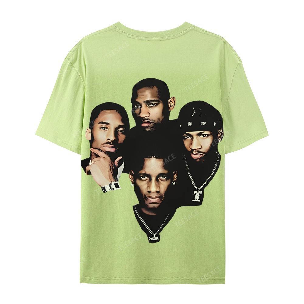 Casual Short Sleeve T-Shirt Kobe and Iverson and T Mac and Carter