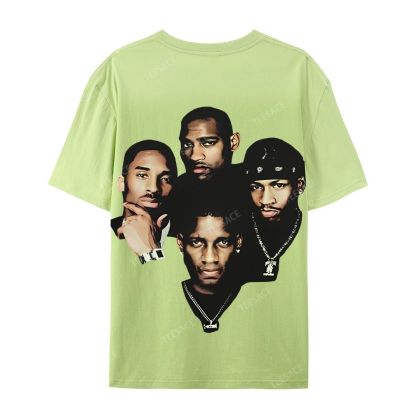 Casual Short Sleeve T-Shirt Kobe and Iverson and T Mac and Carter