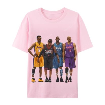 Casual Short Sleeve T-Shirt Kobe and Iverson and T Mac and Carter
