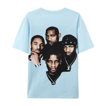 Casual Short Sleeve T-Shirt Kobe and Iverson and T Mac and Carter