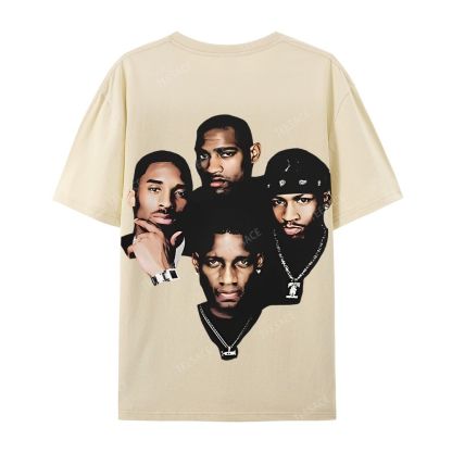 Casual Short Sleeve T-Shirt Kobe and Iverson and T Mac and Carter