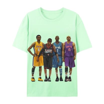 Casual Short Sleeve T-Shirt Kobe and Iverson and T Mac and Carter
