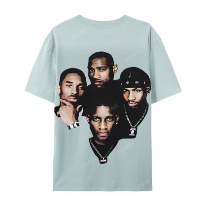 Casual Short Sleeve T-Shirt Kobe and Iverson and T Mac and Carter