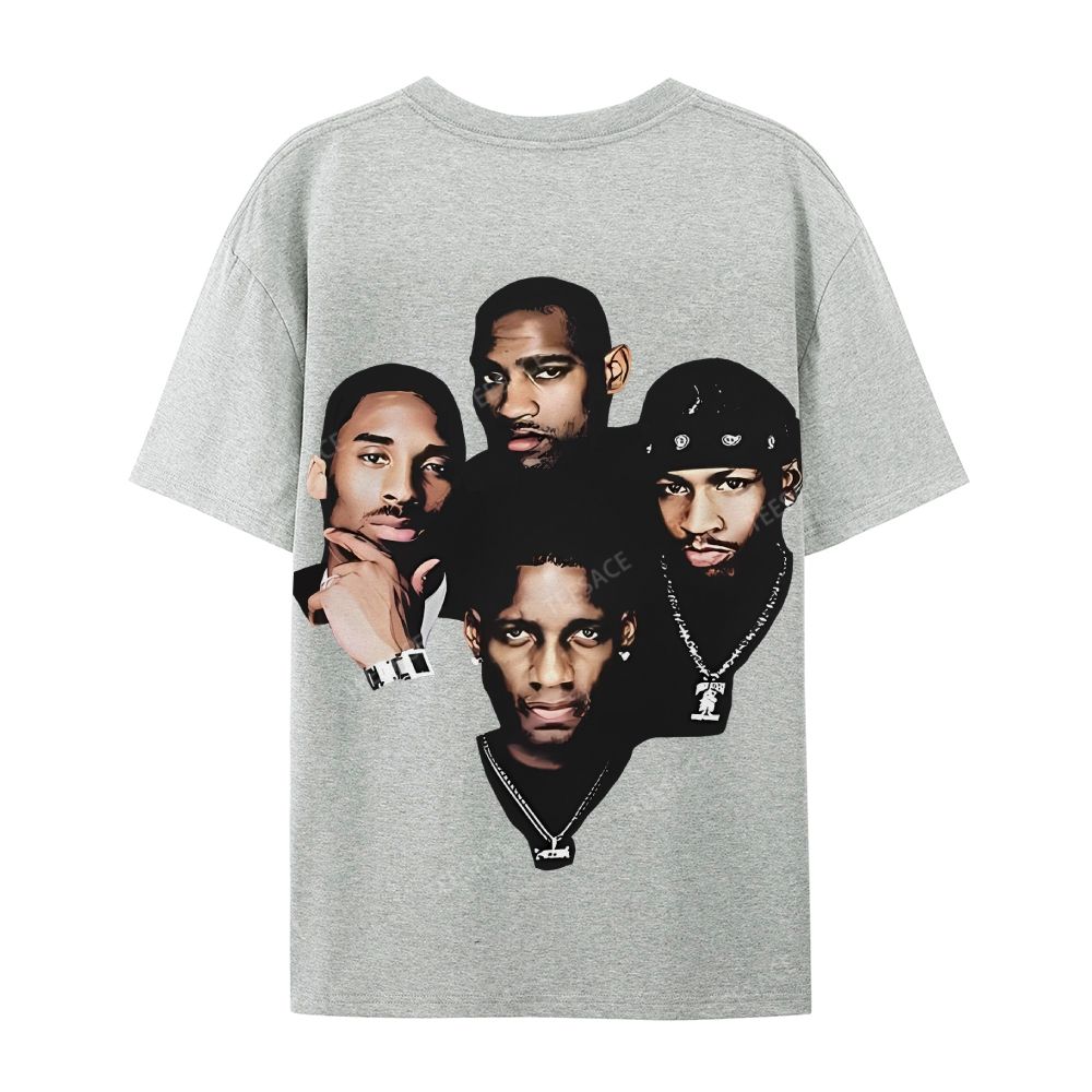 Casual Short Sleeve T-Shirt Kobe and Iverson and T Mac and Carter