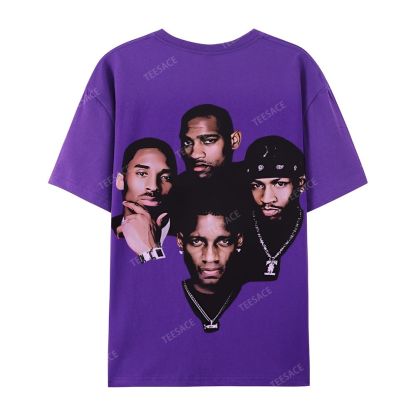 Casual Short Sleeve T-Shirt Kobe and Iverson and T Mac and Carter