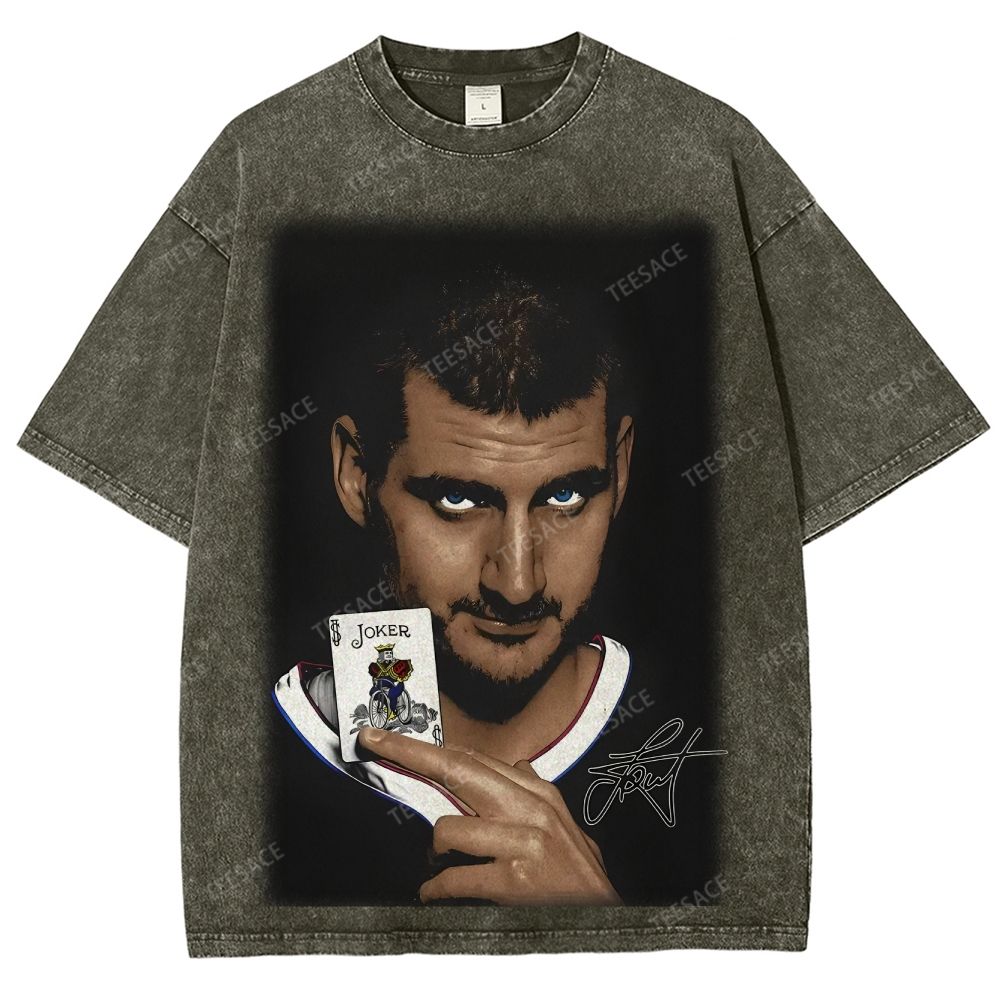 Unisex Fit Washed T-Shirt NIKOLA JOKIC V2 Tee