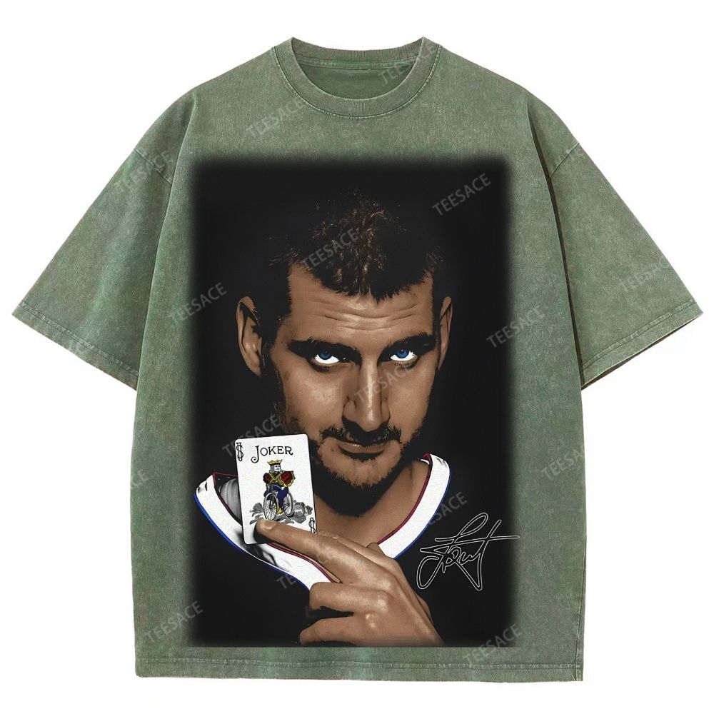 Unisex Fit Washed T-Shirt NIKOLA JOKIC V2 Tee