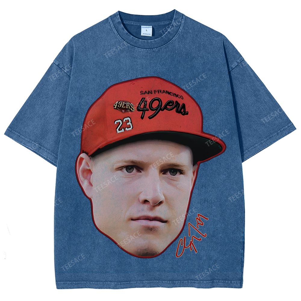 Unisex Fit Washed T-Shirt Christian McCaffrey Tee