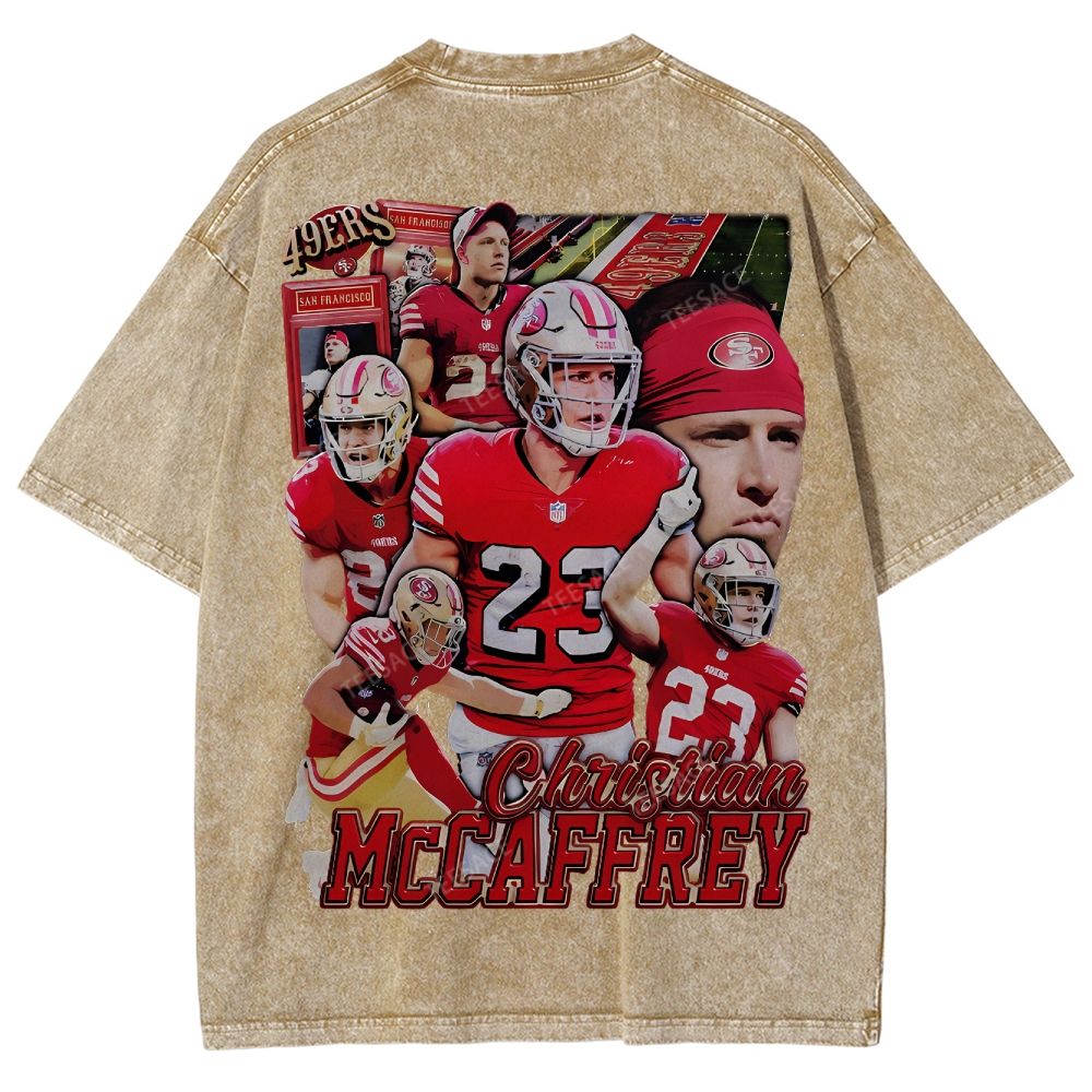 Unisex Fit Washed T-Shirt Christian McCaffrey Tee