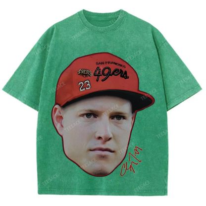 Unisex Fit Washed T-Shirt Christian McCaffrey Tee