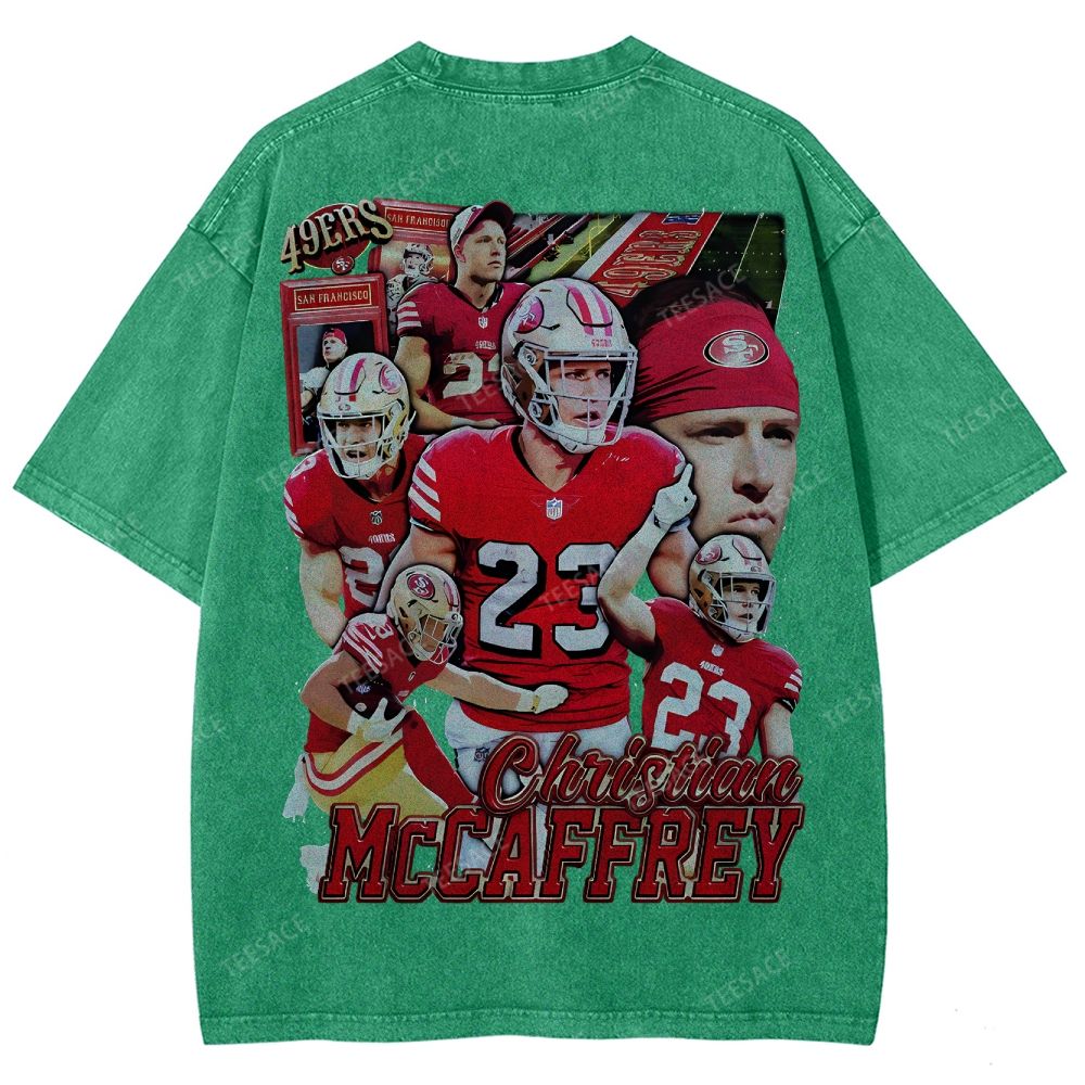 Unisex Fit Washed T-Shirt Christian McCaffrey Tee