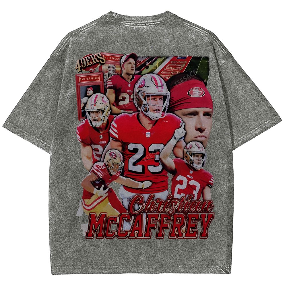 Unisex Fit Washed T-Shirt Christian McCaffrey Tee