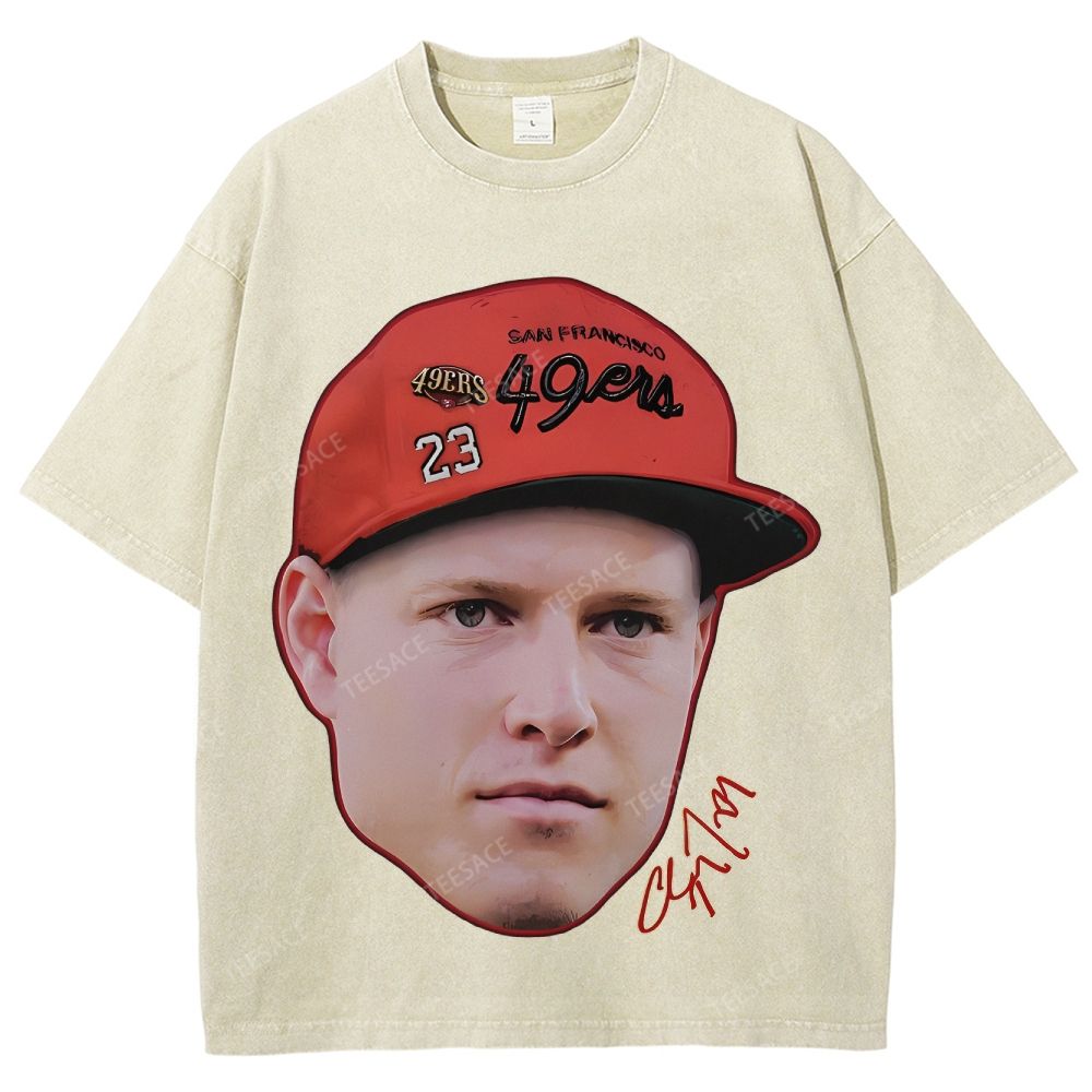 Unisex Fit Washed T-Shirt Christian McCaffrey Tee