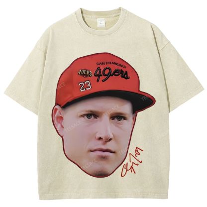 Unisex Fit Washed T-Shirt Christian McCaffrey Tee