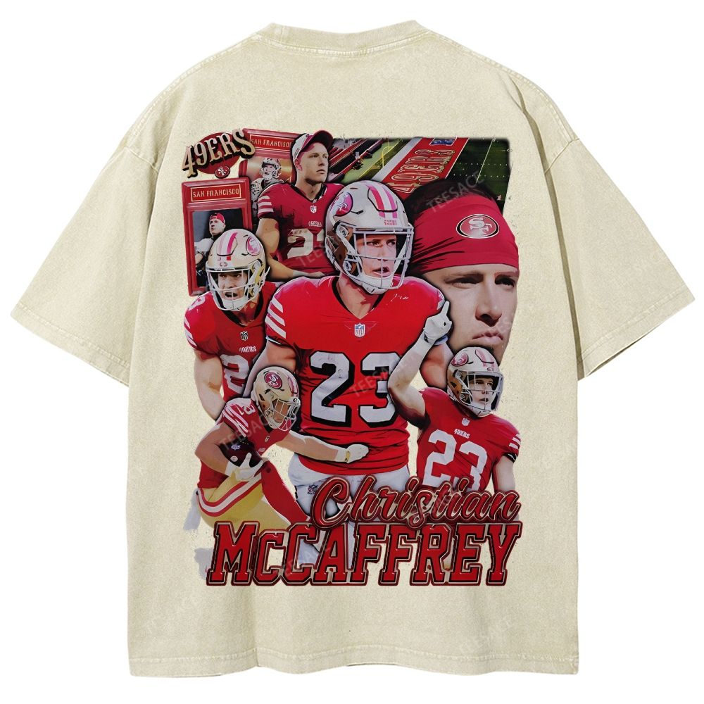 Unisex Fit Washed T-Shirt Christian McCaffrey Tee