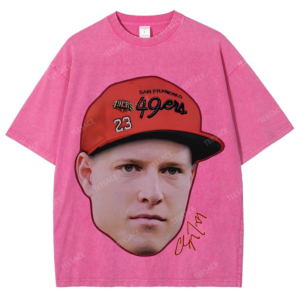 Unisex Fit Washed T-Shirt Christian McCaffrey Tee