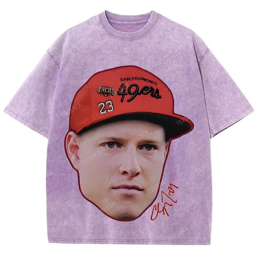 Unisex Fit Washed T-Shirt Christian McCaffrey Tee