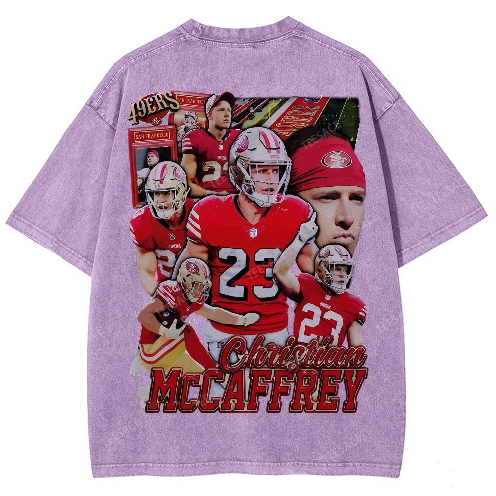 Unisex Fit Washed T-Shirt Christian McCaffrey Tee