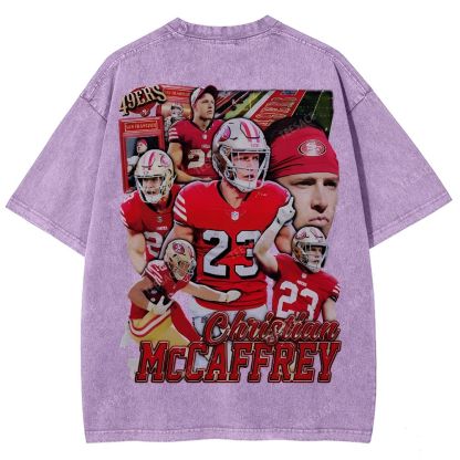 Unisex Fit Washed T-Shirt Christian McCaffrey Tee