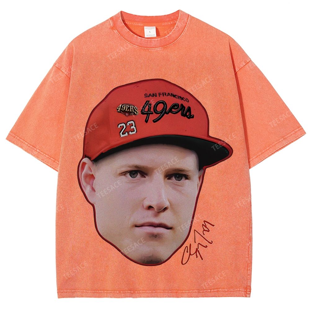 Unisex Fit Washed T-Shirt Christian McCaffrey Tee