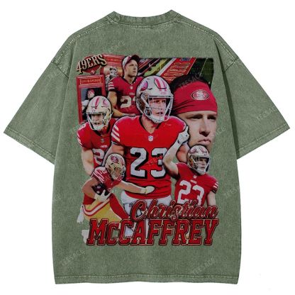 Unisex Fit Washed T-Shirt Christian McCaffrey Tee
