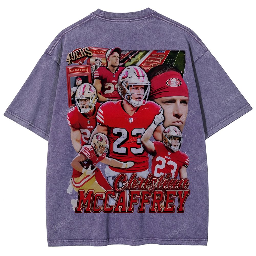 Unisex Fit Washed T-Shirt Christian McCaffrey Tee