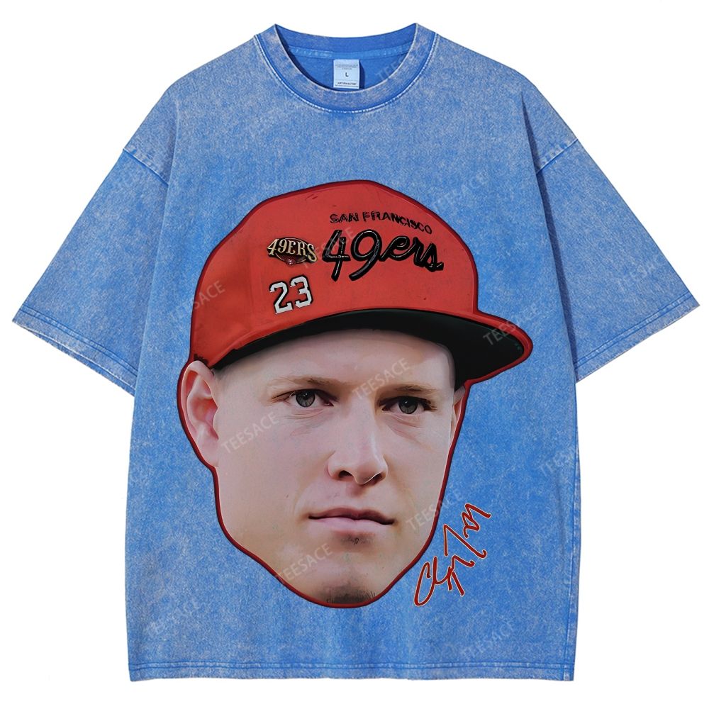 Unisex Fit Washed T-Shirt Christian McCaffrey Tee