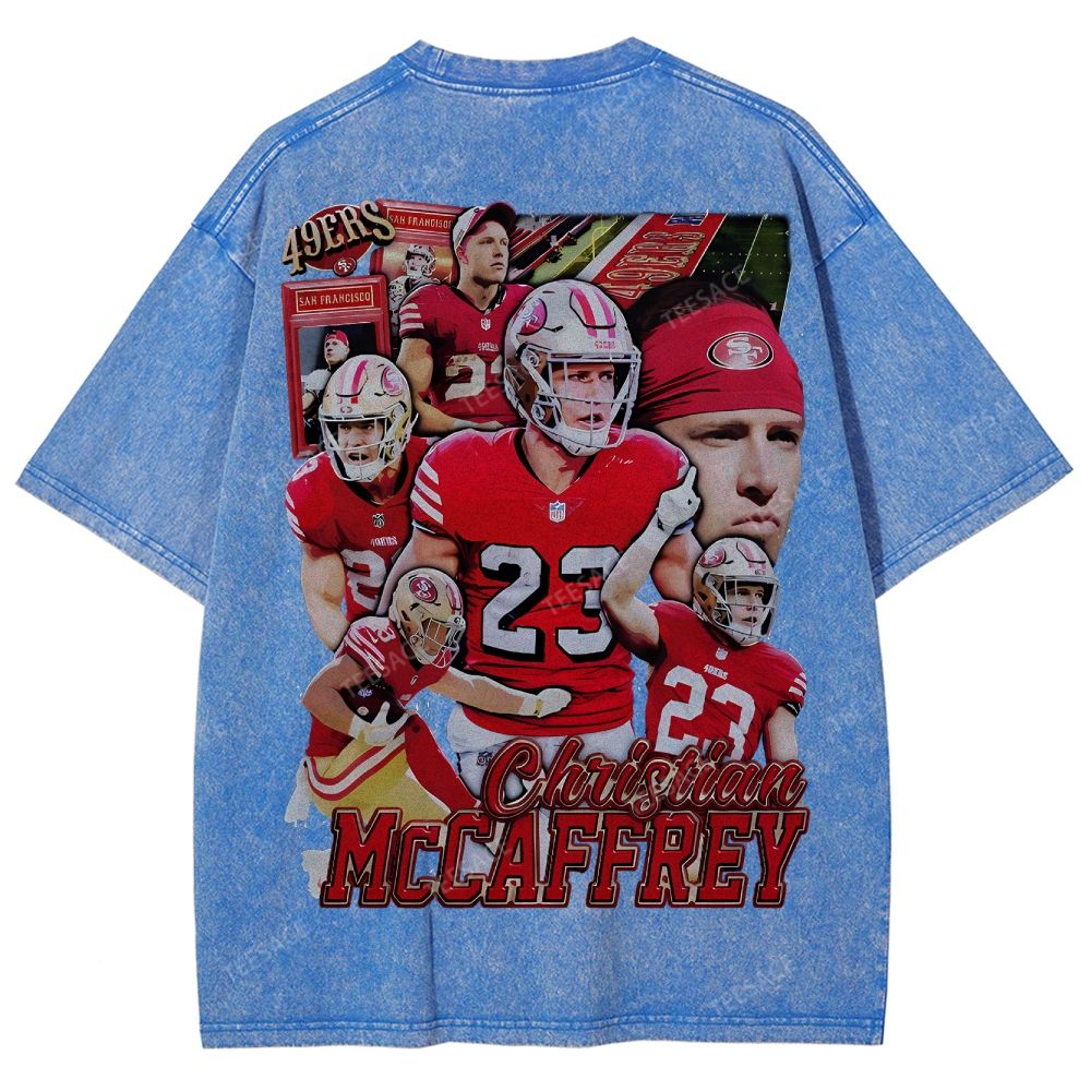 Unisex Fit Washed T-Shirt Christian McCaffrey Tee