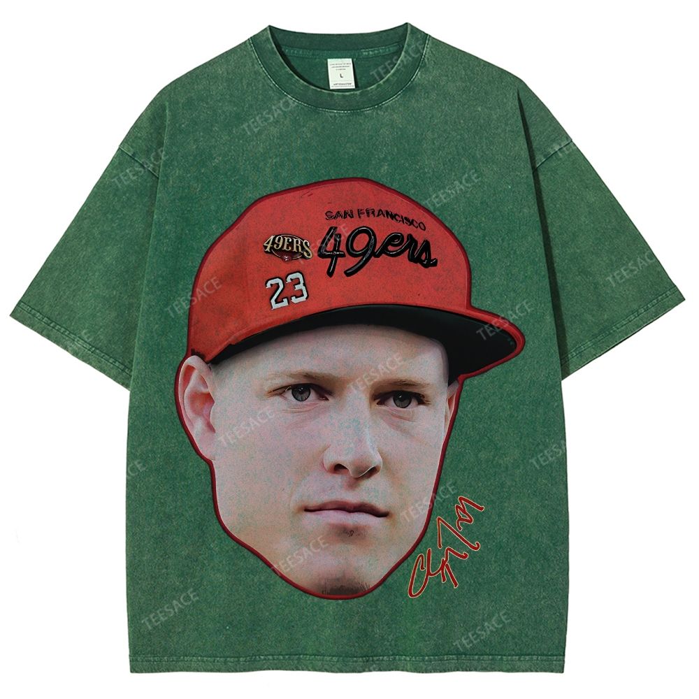 Unisex Fit Washed T-Shirt Christian McCaffrey Tee