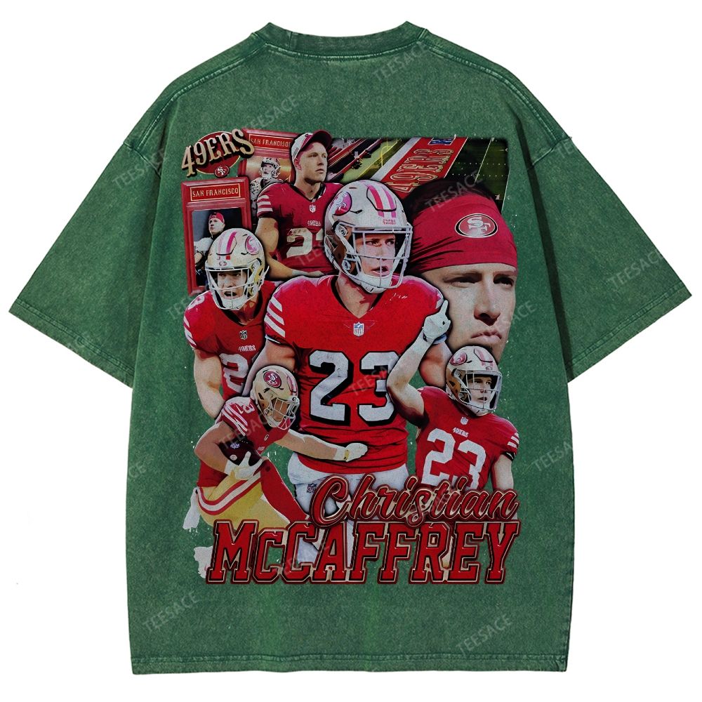 Unisex Fit Washed T-Shirt Christian McCaffrey Tee