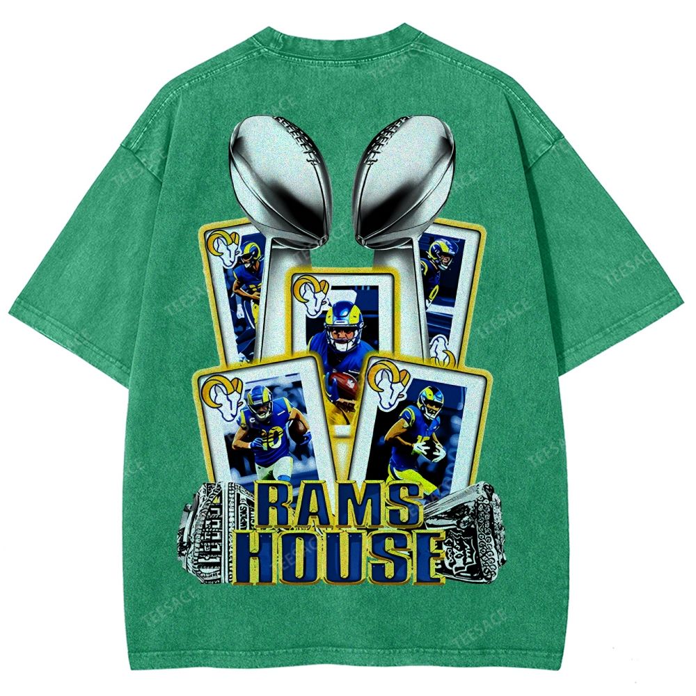 Unisex Fit Washed T-Shirt "Rams House" Tee
