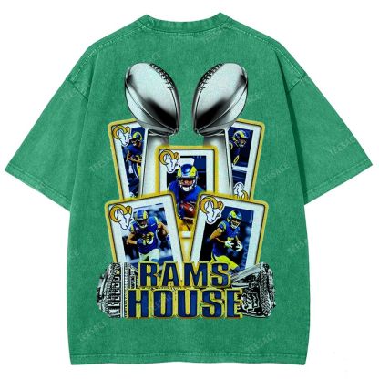 Unisex Fit Washed T-Shirt "Rams House" Tee