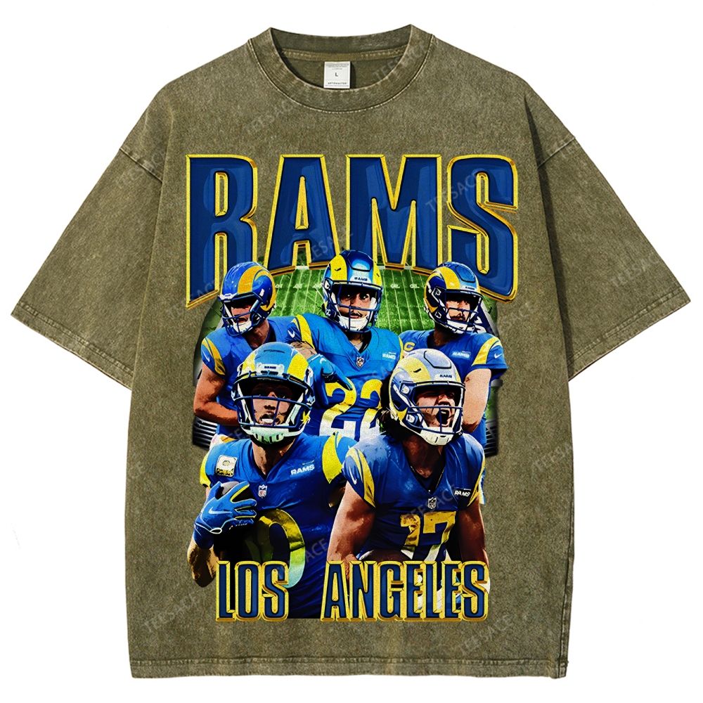 Unisex Fit Washed T-Shirt "Rams House" Tee