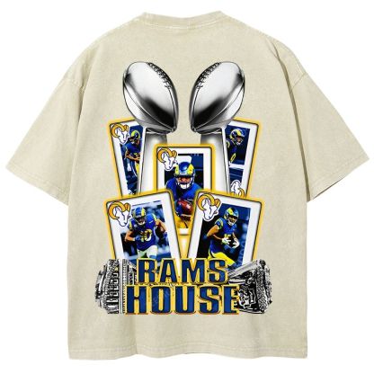 Unisex Fit Washed T-Shirt "Rams House" Tee