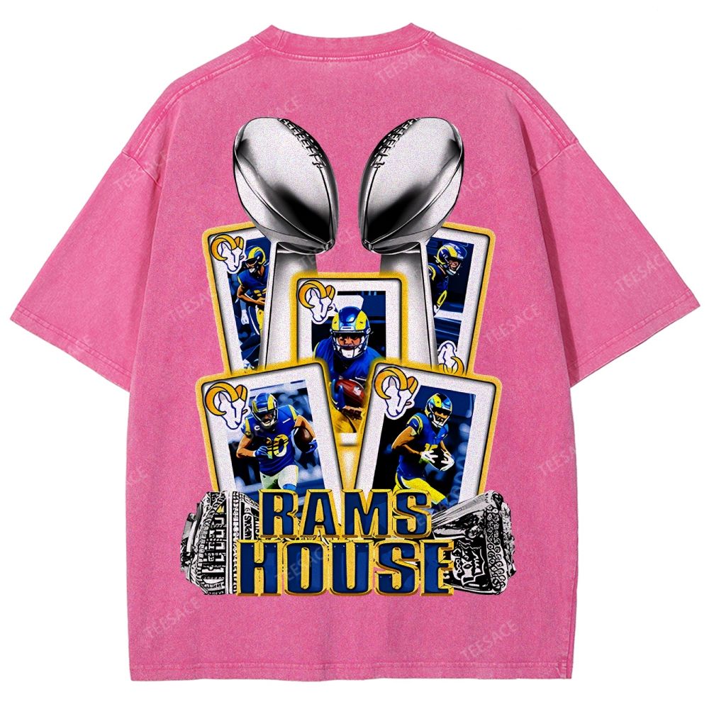 Unisex Fit Washed T-Shirt "Rams House" Tee
