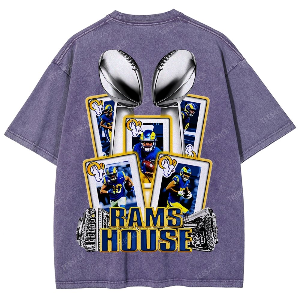 Unisex Fit Washed T-Shirt "Rams House" Tee
